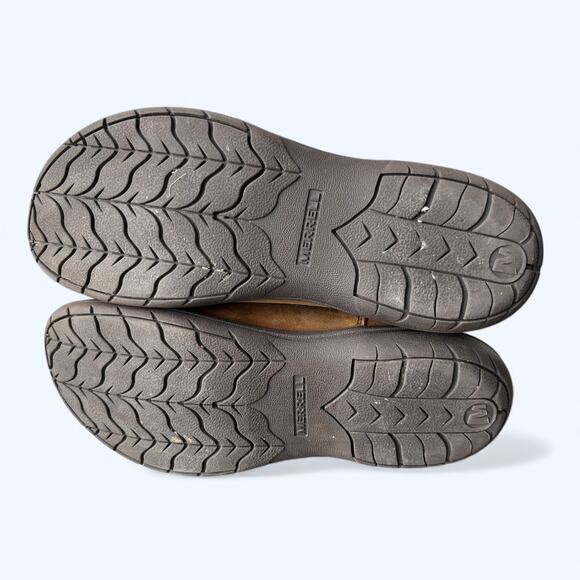 Merrell Encore Kassie Mid Waterproof Boots Brown Leather Womens sz 6.5 Gorpcore - Picture 5 of 14